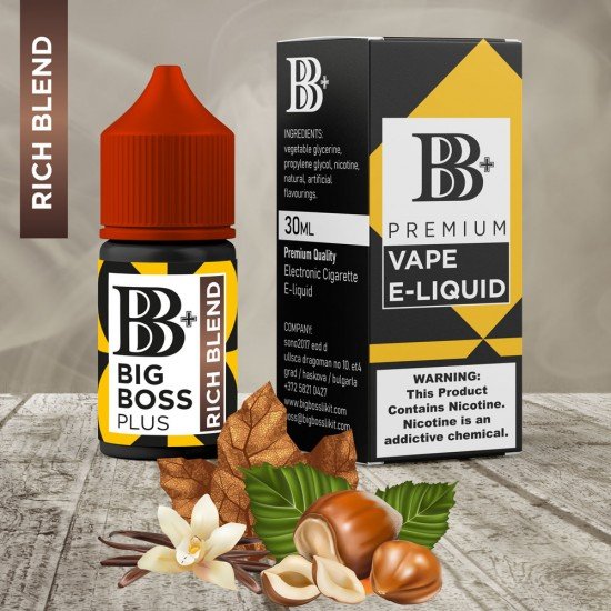 BB+ Plus Premium RICH BLEND 30ML Likit  en uygun fiyatlar ile ebuhar da!  BB+ Plus Premium RICH BLEND 30ML Likit özellikleri, fiyatı, incelemesi, yorumları ve taksit seçenekleri için hemen tıklayın!