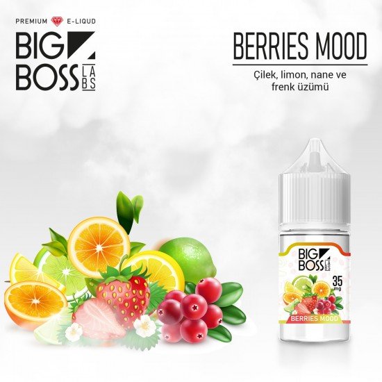 Big Boss Berries Mood 30 ML Salt Likit  en uygun fiyatlar ile ebuhar da!  Big Boss Berries Mood 30 ML Salt Likit özellikleri, fiyatı, incelemesi, yorumları ve taksit seçenekleri için hemen tıklayın!