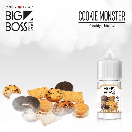 Big Boss Cookie Monster 30 ML Salt Likit  en uygun fiyatlar ile ebuhar da!  Big Boss Cookie Monster 30 ML Salt Likit özellikleri, fiyatı, incelemesi, yorumları ve taksit seçenekleri için hemen tıklayın!