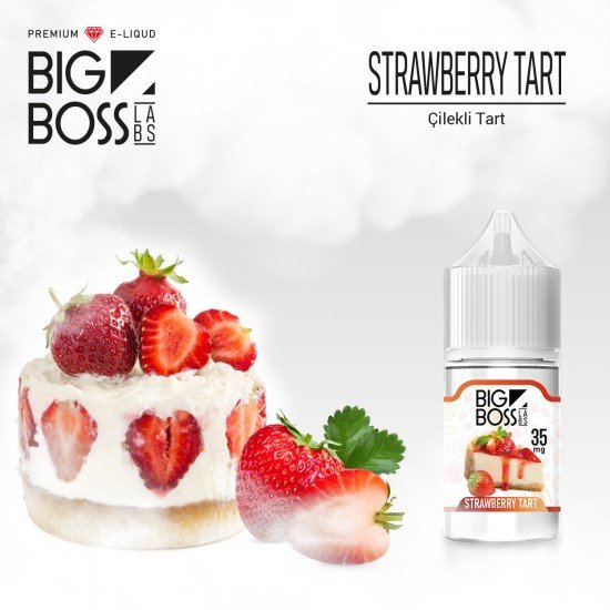Big Boss Strawbery Tart 30 ML Salt Likit  en uygun fiyatlar ile ebuhar da!  Big Boss Strawbery Tart 30 ML Salt Likit özellikleri, fiyatı, incelemesi, yorumları ve taksit seçenekleri için hemen tıklayın!