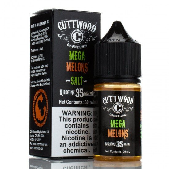 Cuttwood Salt Likit Mega Melons 30ml  en uygun fiyatlar ile ebuhar da!  Cuttwood Salt Likit Mega Melons 30ml özellikleri, fiyatı, incelemesi, yorumları ve taksit seçenekleri için hemen tıklayın!