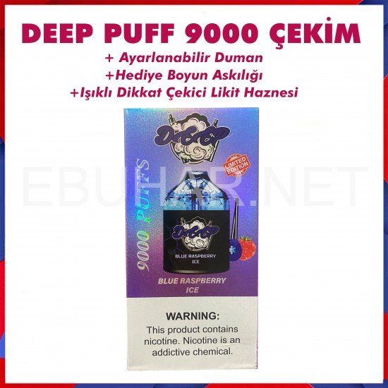 Deepbar 9000 Blue raspberry ice  en uygun fiyatlar ile ebuhar da!  Deepbar 9000 Blue raspberry ice özellikleri, fiyatı, incelemesi, yorumları ve taksit seçenekleri için hemen tıklayın!