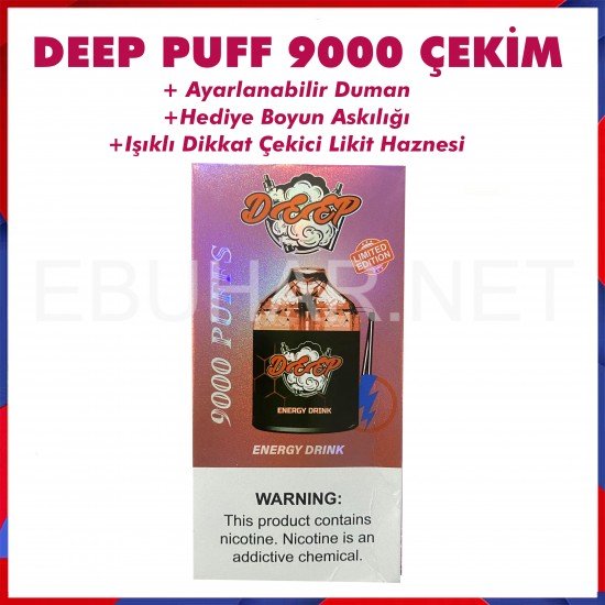 Deepbar 9000 Energy Drink  en uygun fiyatlar ile ebuhar da!  Deepbar 9000 Energy Drink özellikleri, fiyatı, incelemesi, yorumları ve taksit seçenekleri için hemen tıklayın!