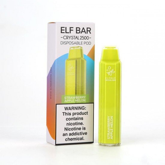 Elfbar Crystal 2500 Strawberry Apple Melon  en uygun fiyatlar ile ebuhar da!  Elfbar Crystal 2500 Strawberry Apple Melon özellikleri, fiyatı, incelemesi, yorumları ve taksit seçenekleri için hemen tıklayın!