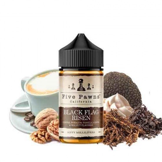 Five Pawns Black Flag Risen 60ML Premium Likit  en uygun fiyatlar ile ebuhar da!  Five Pawns Black Flag Risen 60ML Premium Likit özellikleri, fiyatı, incelemesi, yorumları ve taksit seçenekleri için hemen tıklayın!