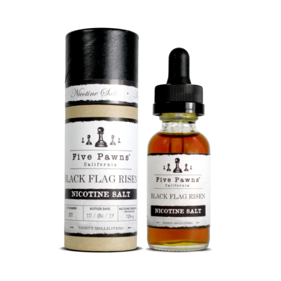 Five Pawns Black Flag Risen Salt 30ml Premium Likit  en uygun fiyatlar ile ebuhar da!  Five Pawns Black Flag Risen Salt 30ml Premium Likit özellikleri, fiyatı, incelemesi, yorumları ve taksit seçenekleri için hemen tıklayın!