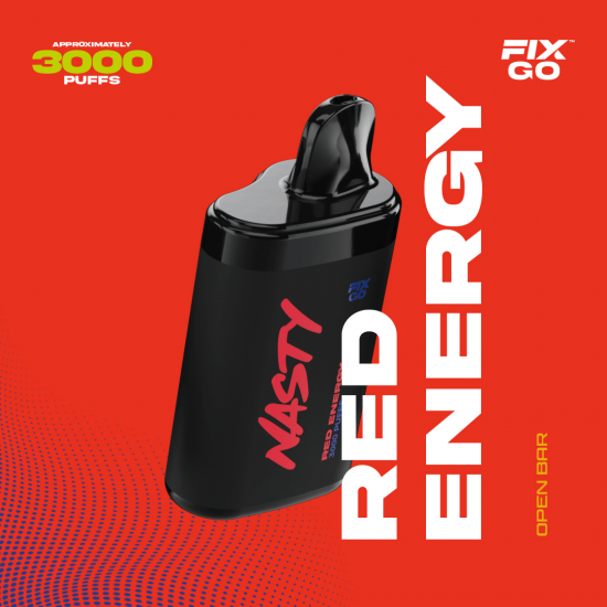 Nasty Fix Go 3000 Red Energy  en uygun fiyatlar ile ebuhar da!  Nasty Fix Go 3000 Red Energy özellikleri, fiyatı, incelemesi, yorumları ve taksit seçenekleri için hemen tıklayın!