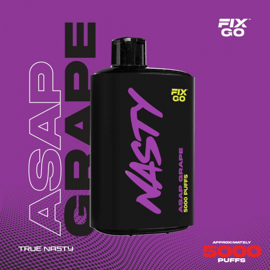 Nasty Fix Go 5000 Asap Grape  en uygun fiyatlar ile ebuhar da!  Nasty Fix Go 5000 Asap Grape özellikleri, fiyatı, incelemesi, yorumları ve taksit seçenekleri için hemen tıklayın!