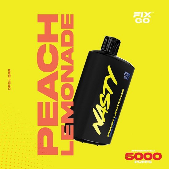 Nasty Fix Go 5000 Peach Lemonade  en uygun fiyatlar ile ebuhar da!  Nasty Fix Go 5000 Peach Lemonade özellikleri, fiyatı, incelemesi, yorumları ve taksit seçenekleri için hemen tıklayın!