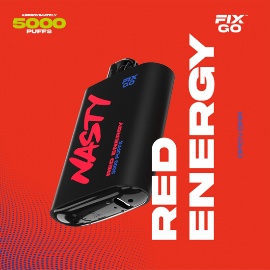 Nasty Fix Go 5000 Red Energy  en uygun fiyatlar ile ebuhar da!  Nasty Fix Go 5000 Red Energy özellikleri, fiyatı, incelemesi, yorumları ve taksit seçenekleri için hemen tıklayın!