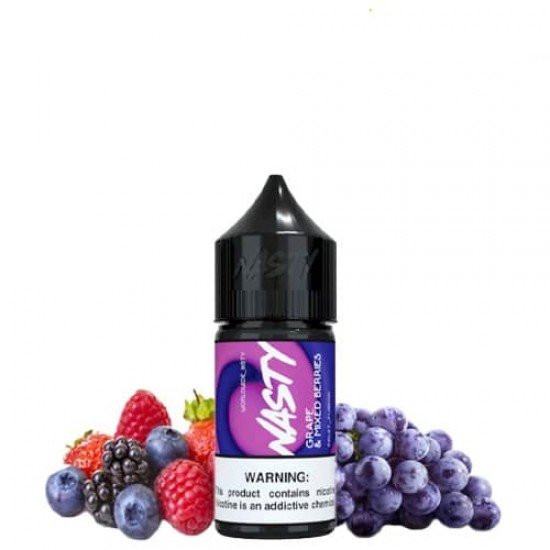 Nasty Juice Grape Mixed Berries 30ML Premium Salt Likit  en uygun fiyatlar ile ebuhar da!  Nasty Juice Grape Mixed Berries 30ML Premium Salt Likit özellikleri, fiyatı, incelemesi, yorumları ve taksit seçenekleri için hemen tıklayın!