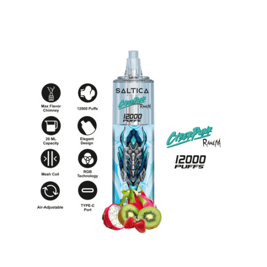 Saltica Cyberpunk 12000 Kiwi Dragon Berry  en uygun fiyatlar ile ebuhar da!  Saltica Cyberpunk 12000 Kiwi Dragon Berry özellikleri, fiyatı, incelemesi, yorumları ve taksit seçenekleri için hemen tıklayın!