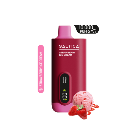 Saltica Strawberry Ice Cream 10000 Çekim Ekranlı Dijital Kullan At Puff  en uygun fiyatlar ile ebuhar da!  Saltica Strawberry Ice Cream 10000 Çekim Ekranlı Dijital Kullan At Puff özellikleri, fiyatı, incelemesi, yorumları ve taksit seçenekleri için hemen 