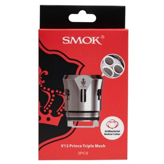 Smok TfV12 Prince Triple Mesh Coil  en uygun fiyatlar ile ebuhar da!  Smok TfV12 Prince Triple Mesh Coil özellikleri, fiyatı, incelemesi, yorumları ve taksit seçenekleri için hemen tıklayın!