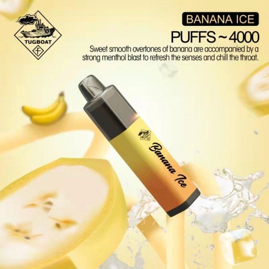 Tugboat Mega Flow 4000 Banana Ice  en uygun fiyatlar ile ebuhar da!  Tugboat Mega Flow 4000 Banana Ice özellikleri, fiyatı, incelemesi, yorumları ve taksit seçenekleri için hemen tıklayın!