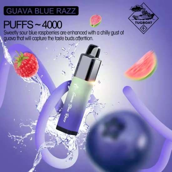 Tugboat Mega Flow 4000 Guava Blue Razz  en uygun fiyatlar ile ebuhar da!  Tugboat Mega Flow 4000 Guava Blue Razz özellikleri, fiyatı, incelemesi, yorumları ve taksit seçenekleri için hemen tıklayın!