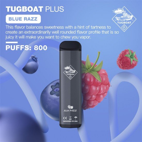 Tugboat Plus 800 Blue Razz  en uygun fiyatlar ile ebuhar da!  Tugboat Plus 800 Blue Razz özellikleri, fiyatı, incelemesi, yorumları ve taksit seçenekleri için hemen tıklayın!