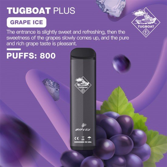 Tugboat Plus 800 Grape Ice  en uygun fiyatlar ile ebuhar da!  Tugboat Plus 800 Grape Ice özellikleri, fiyatı, incelemesi, yorumları ve taksit seçenekleri için hemen tıklayın!