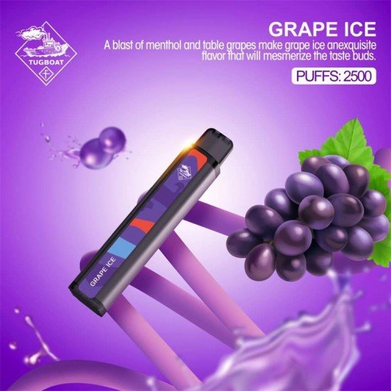 Tugboat XXL 2500 Grape Ice  en uygun fiyatlar ile ebuhar da!  Tugboat XXL 2500 Grape Ice özellikleri, fiyatı, incelemesi, yorumları ve taksit seçenekleri için hemen tıklayın!