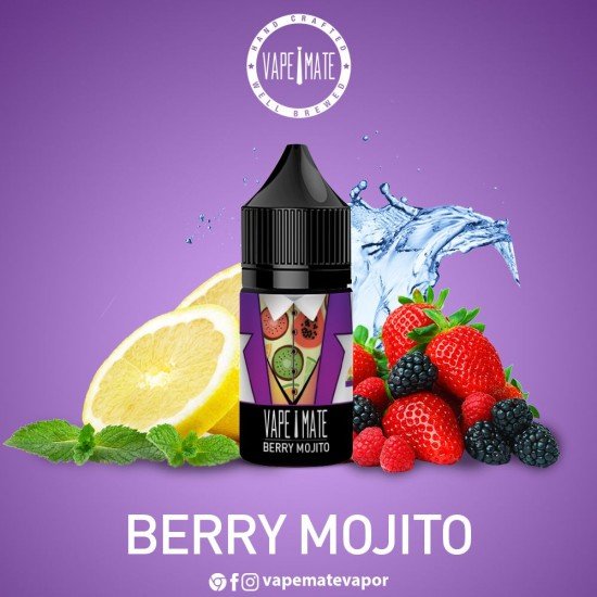 Vape Mate Berry Mojito 30 ML Likit  en uygun fiyatlar ile ebuhar da!  Vape Mate Berry Mojito 30 ML Likit özellikleri, fiyatı, incelemesi, yorumları ve taksit seçenekleri için hemen tıklayın!