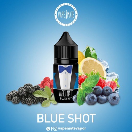 Vape Mate Blue Shot 30 ML Salt Likit  en uygun fiyatlar ile ebuhar da!  Vape Mate Blue Shot 30 ML Salt Likit özellikleri, fiyatı, incelemesi, yorumları ve taksit seçenekleri için hemen tıklayın!