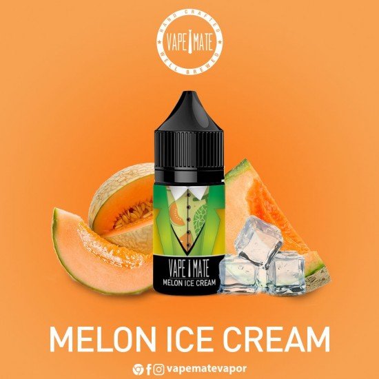 Vape Mate Melon Ice Cream 30 ML Salt Likit  en uygun fiyatlar ile ebuhar da!  Vape Mate Melon Ice Cream 30 ML Salt Likit özellikleri, fiyatı, incelemesi, yorumları ve taksit seçenekleri için hemen tıklayın!