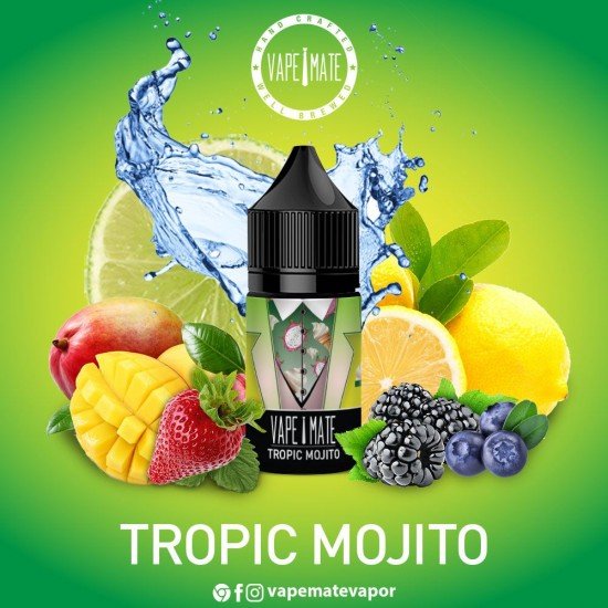 Vape Mate Tropic Mojito 30 ML Likit  en uygun fiyatlar ile ebuhar da!  Vape Mate Tropic Mojito 30 ML Likit özellikleri, fiyatı, incelemesi, yorumları ve taksit seçenekleri için hemen tıklayın!