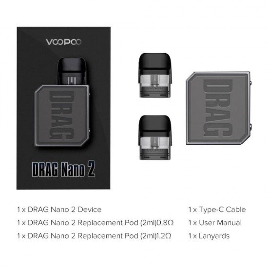 Voopoo Drag Nano 2 Pod 800mAh  en uygun fiyatlar ile ebuhar da!  Voopoo Drag Nano 2 Pod 800mAh özellikleri, fiyatı, incelemesi, yorumları ve taksit seçenekleri için hemen tıklayın!